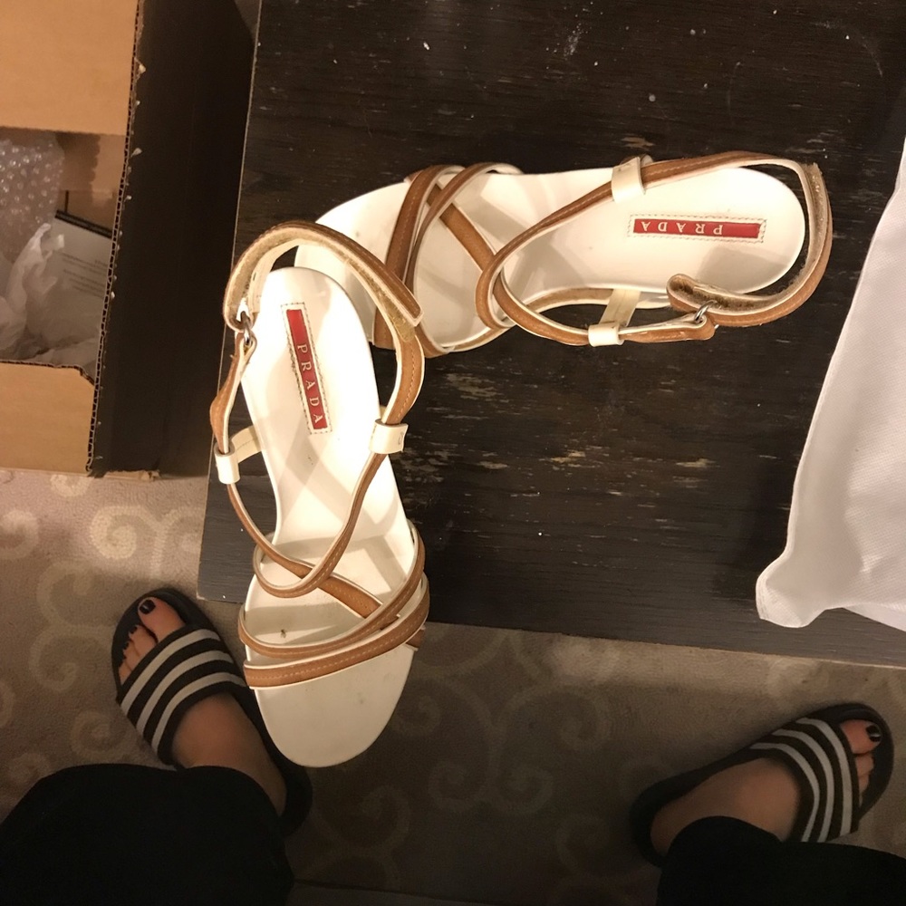 Prada Sport cork and white patent leather - Picture 2 of 3